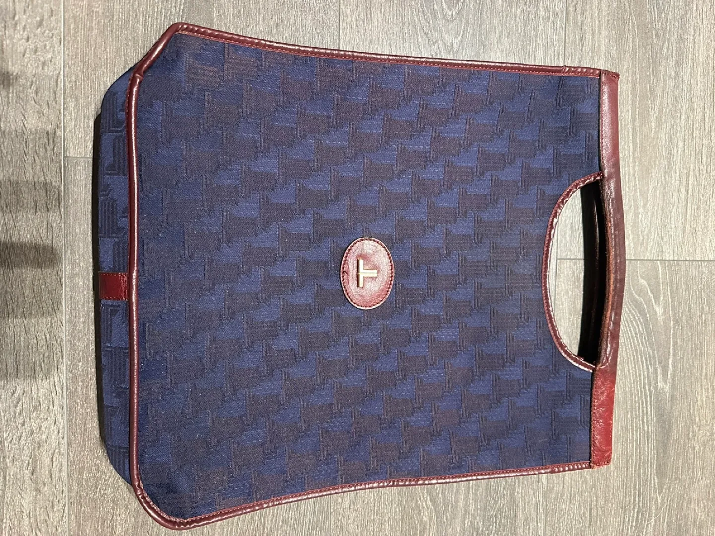 Authentic Lanvin Paris bag vintage blue France image indicator(2)