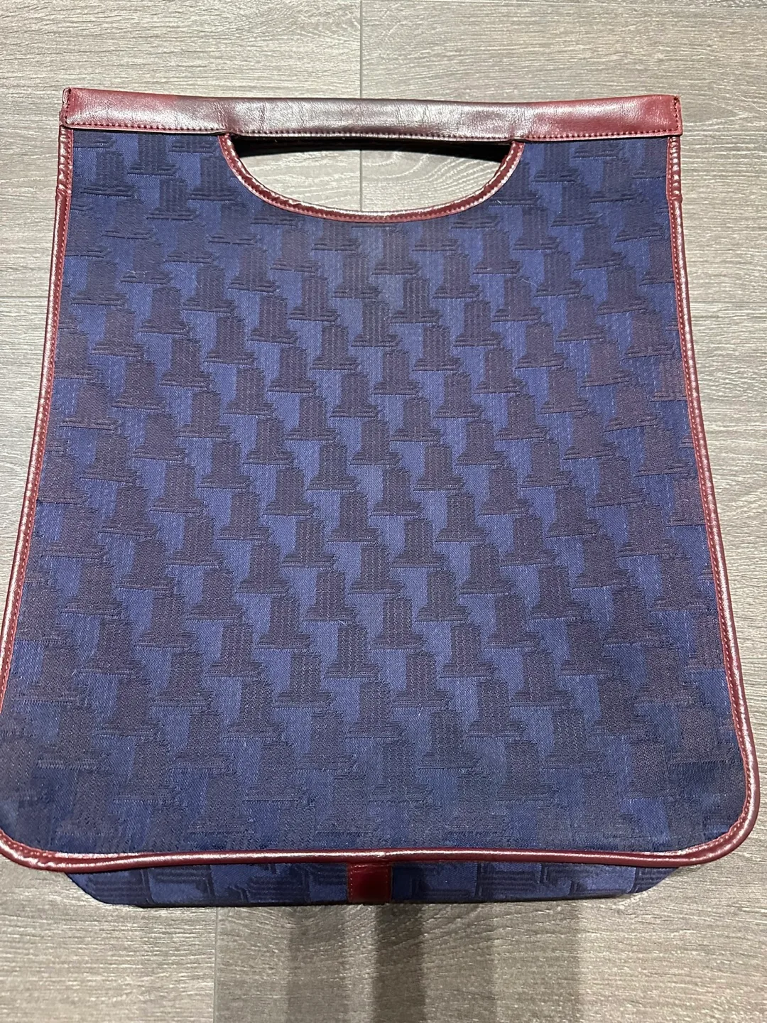 Authentic Lanvin Paris bag vintage blue France image indicator(5)