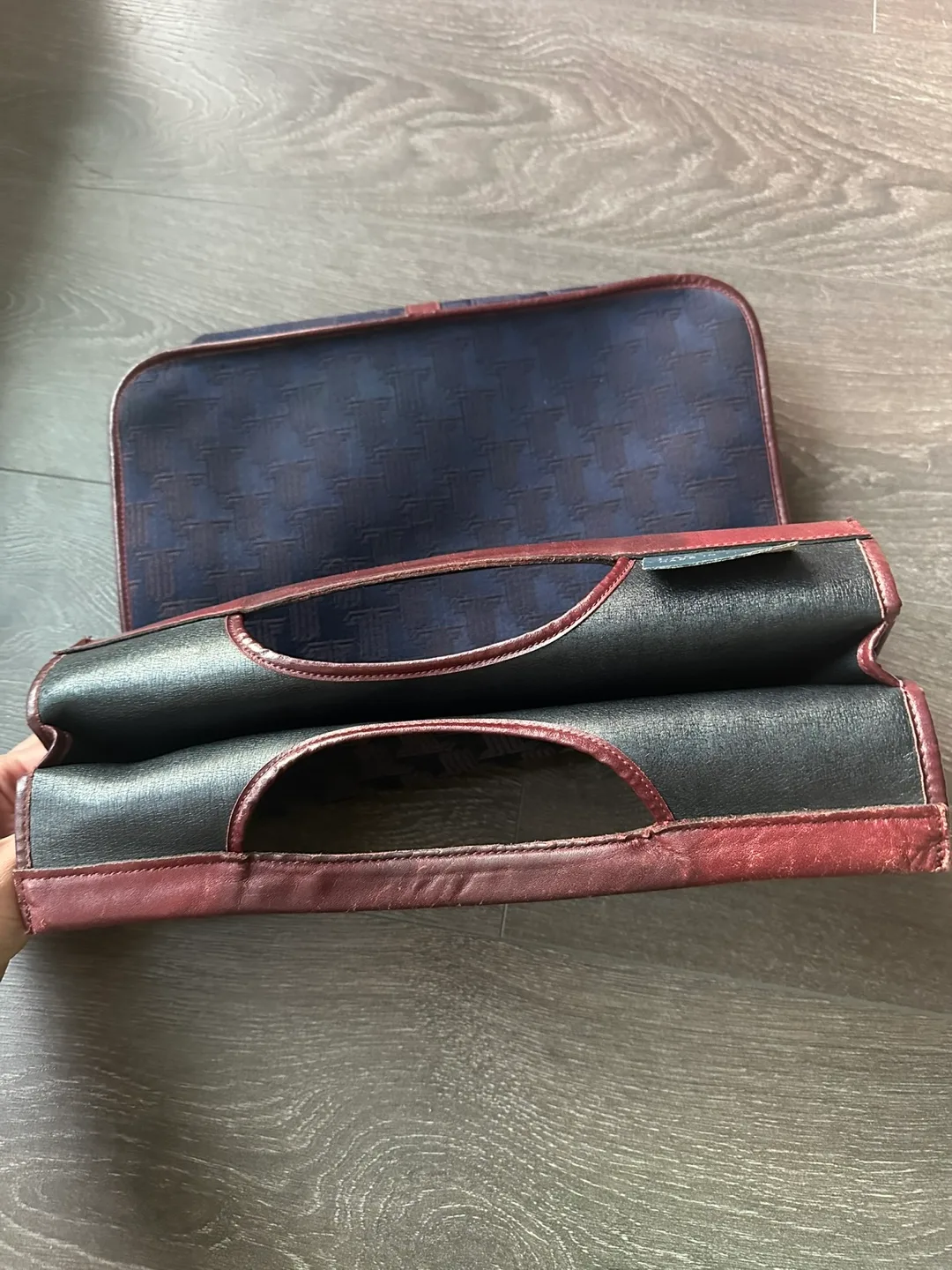 Authentic Lanvin Paris bag vintage blue France image indicator(9)