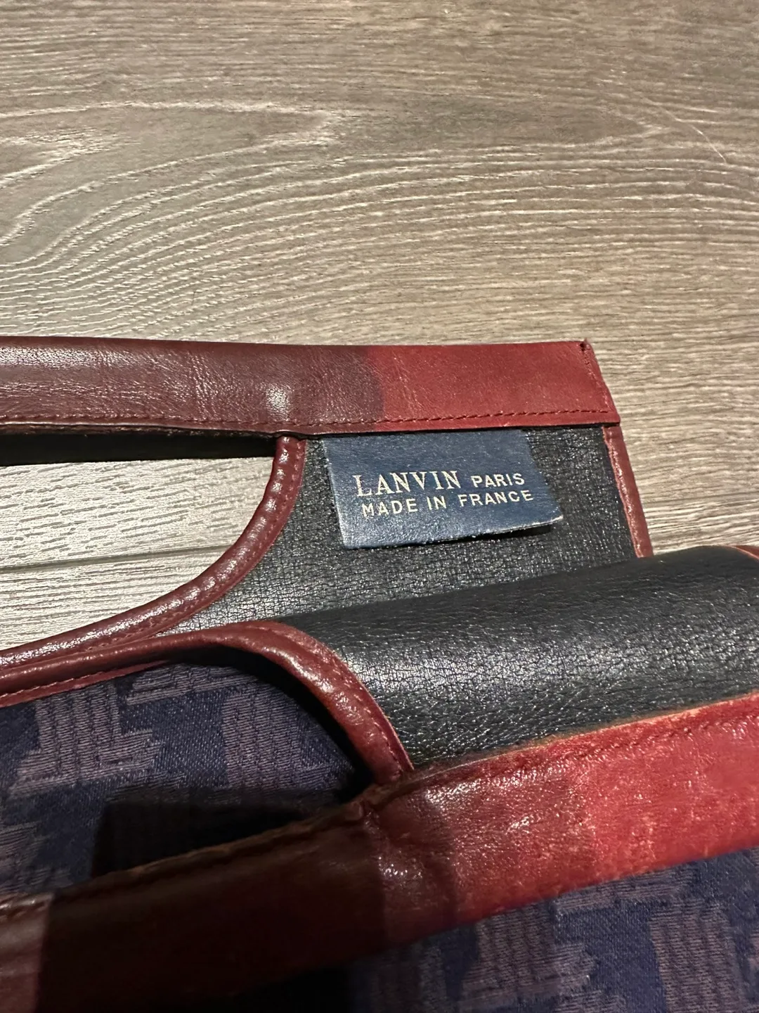 Authentic Lanvin Paris bag vintage blue France image indicator(3)