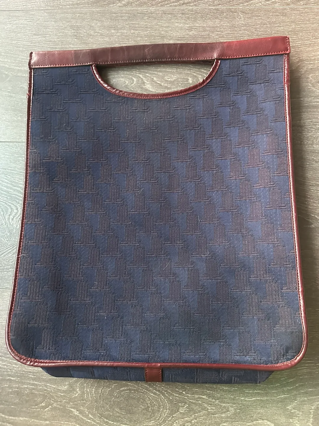 Authentic Lanvin Paris bag vintage blue France image indicator(8)