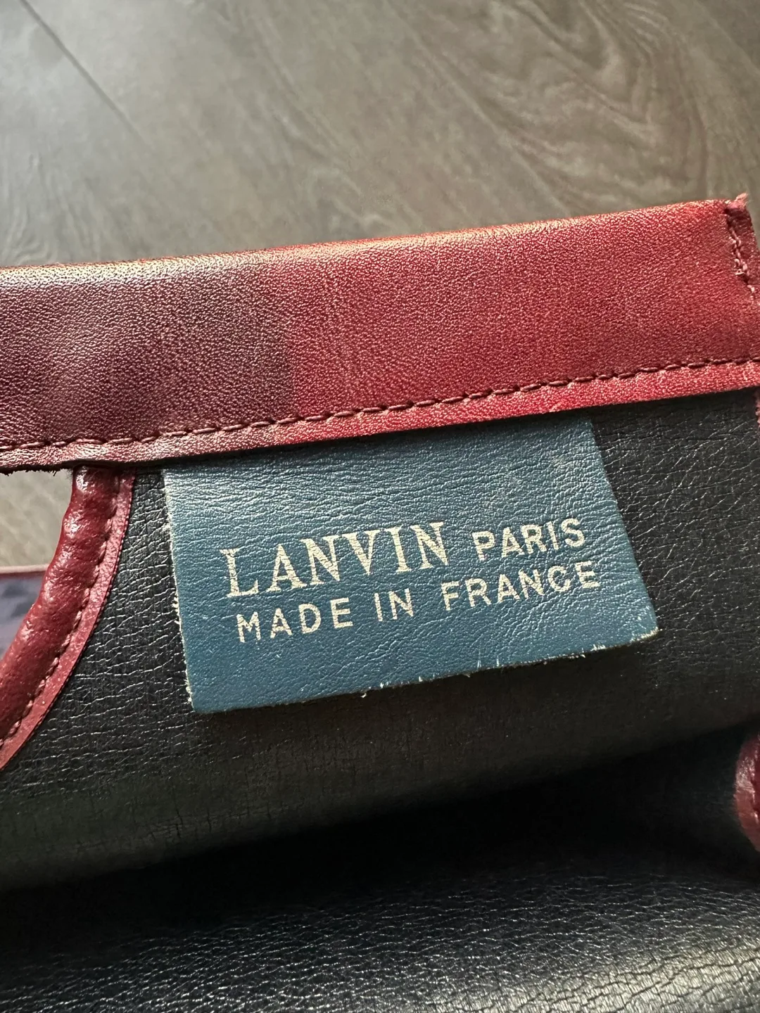 Authentic Lanvin Paris bag vintage blue France image indicator(10)