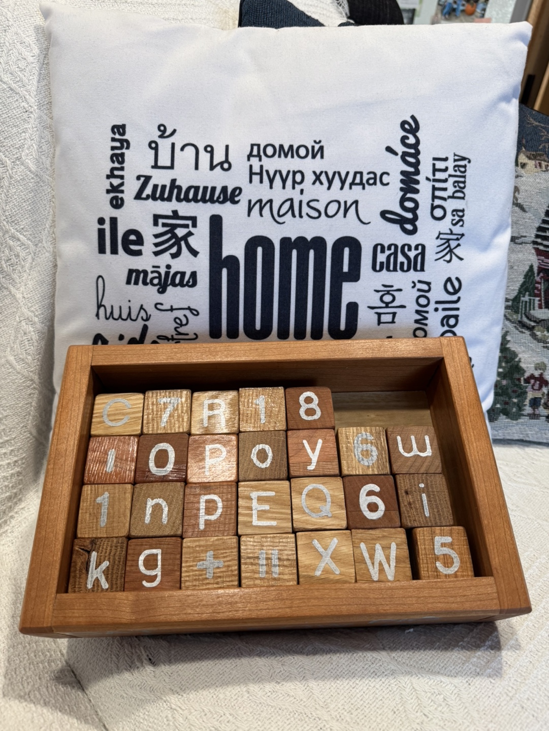 Newly handcrafted children’s blocks