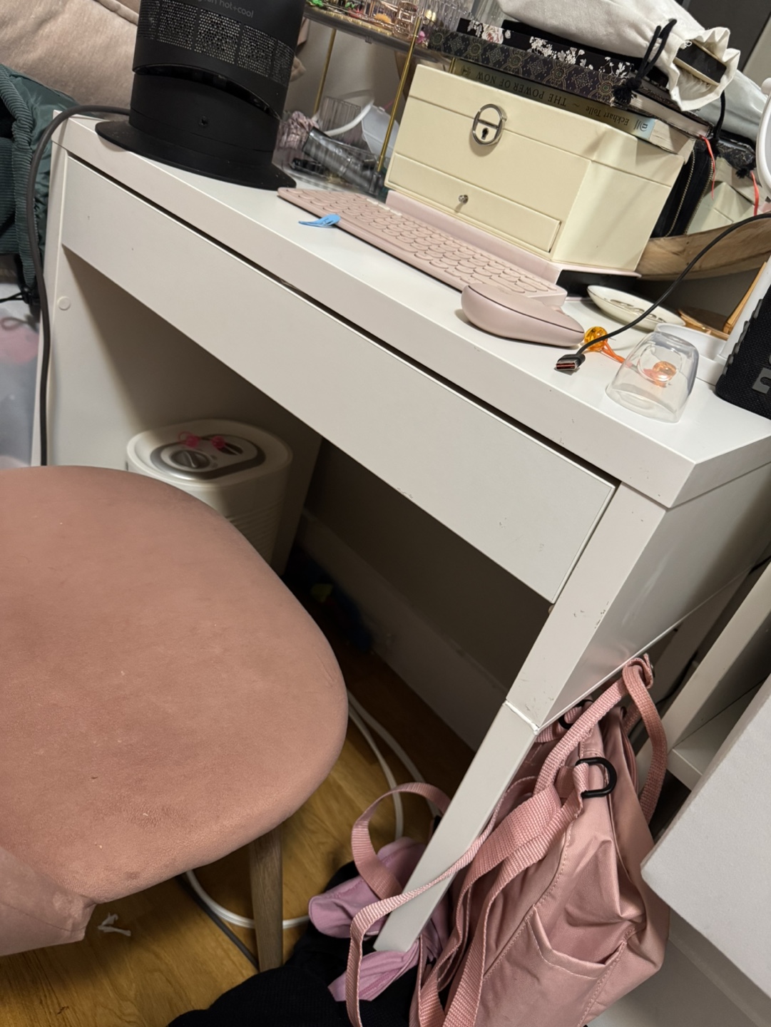 White Desk with Drawer