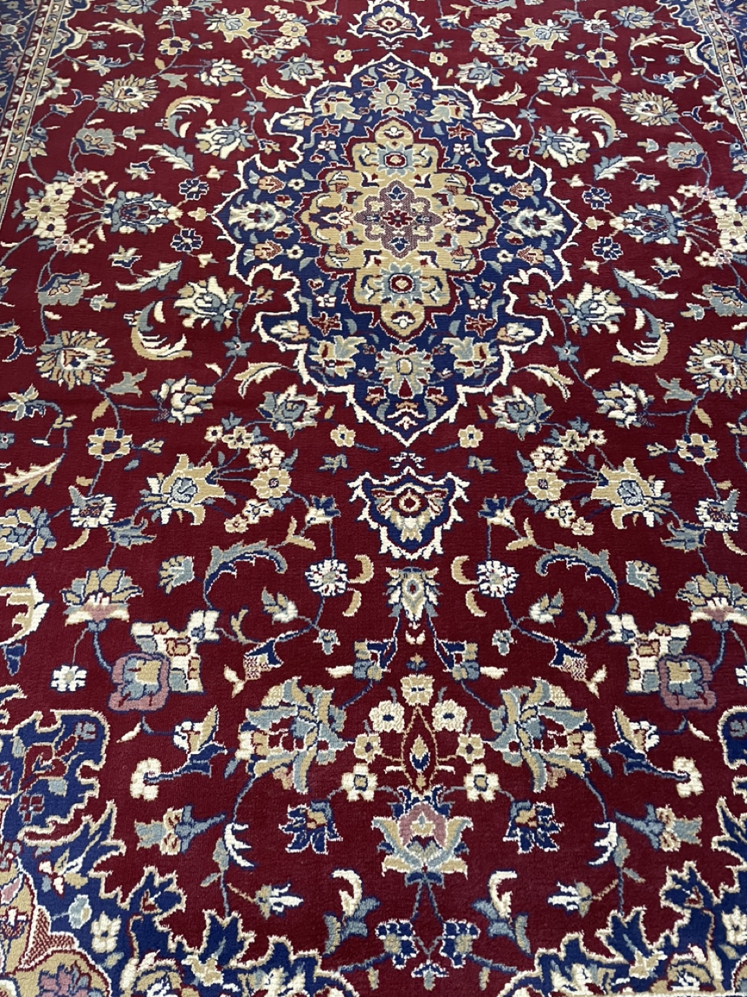 Red and Blue Floral Area Rug - photo 2