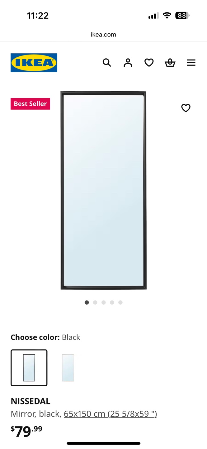 IKEA NISSEDAL Full Length Mirror