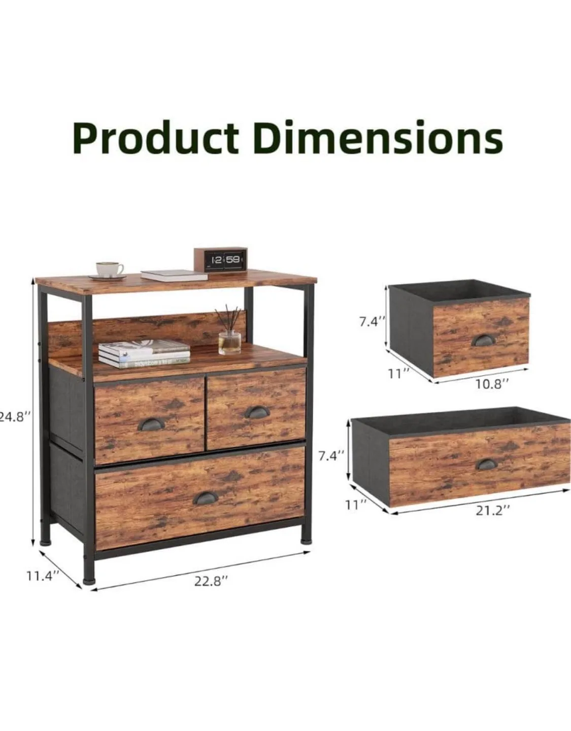 Rustic 4-Drawer Storage Organizer thumbnail