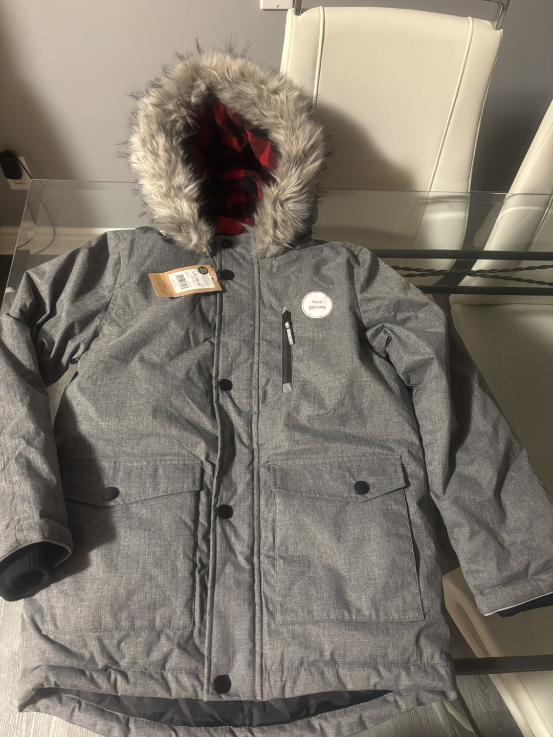 Boys Canadiana Winter Coat Size Large (10-22)