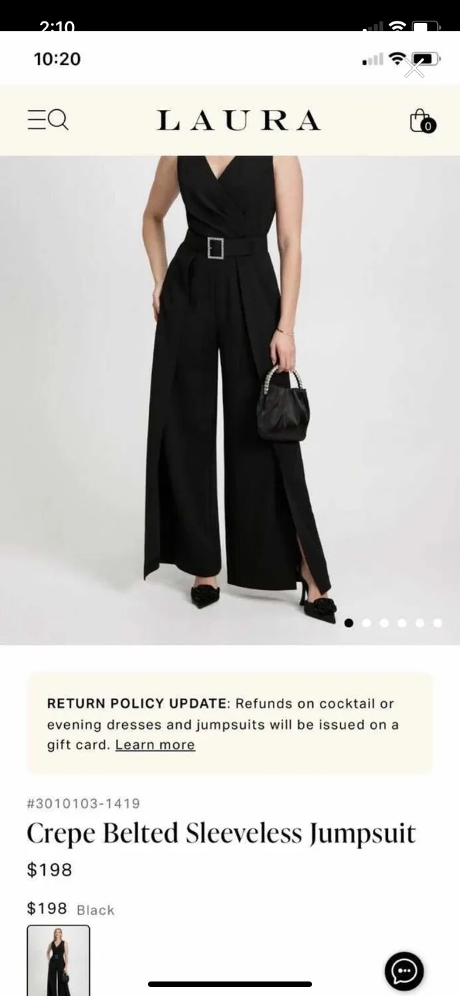 Black Crepe Belted Sleeveless Jumpsuit image indicator(2)