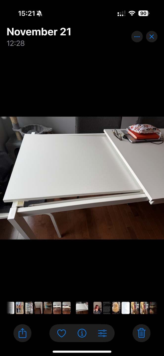 White Extendable Dining Table - photo 3
