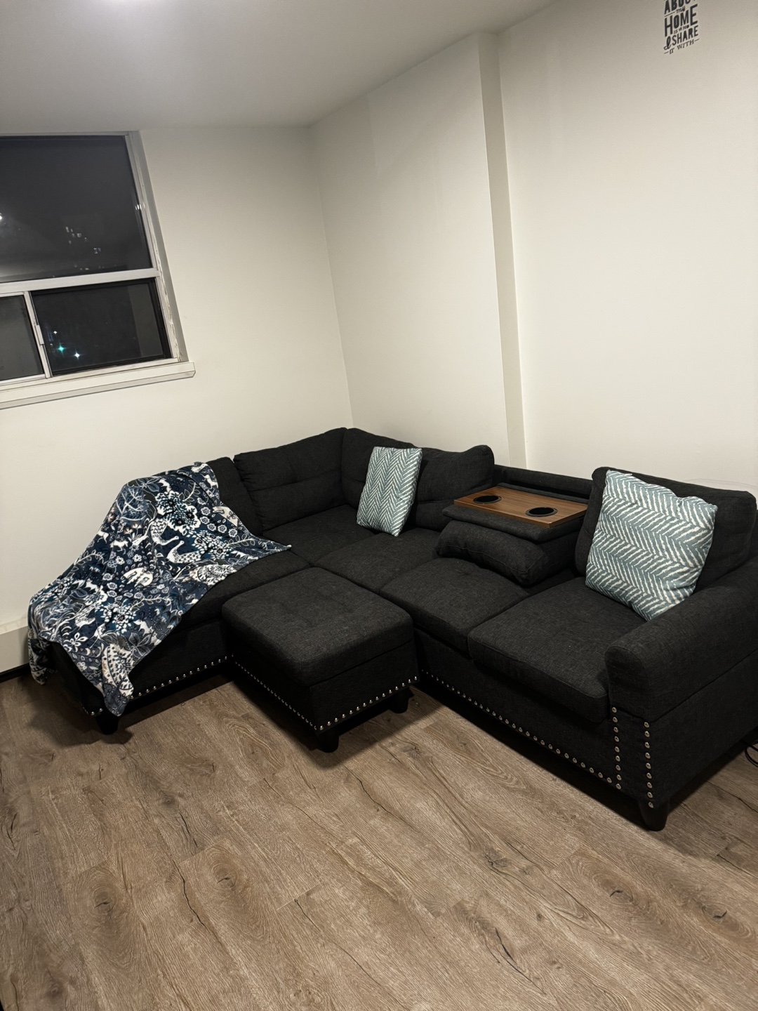Sectional Sofa with Storage Ottoman