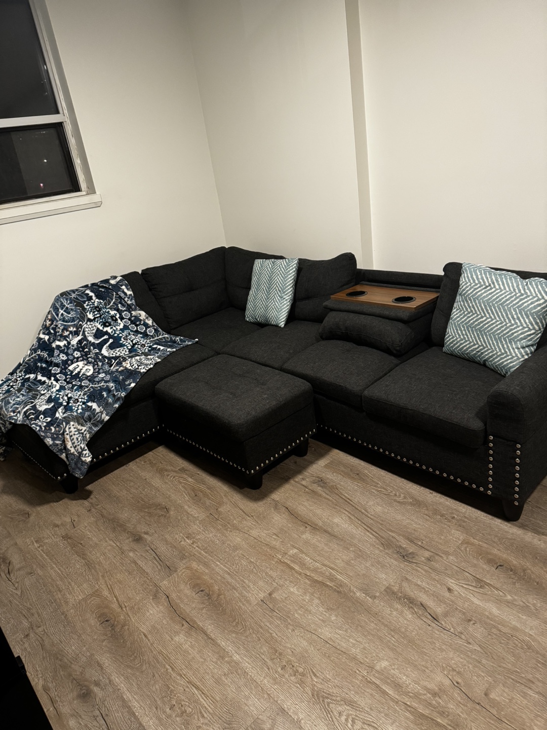 Sectional Sofa with Storage Ottoman - photo 2