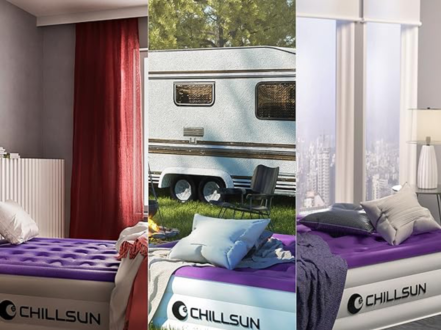 ChillSun Queen Air Mattress + Bed Sheet - photo 2