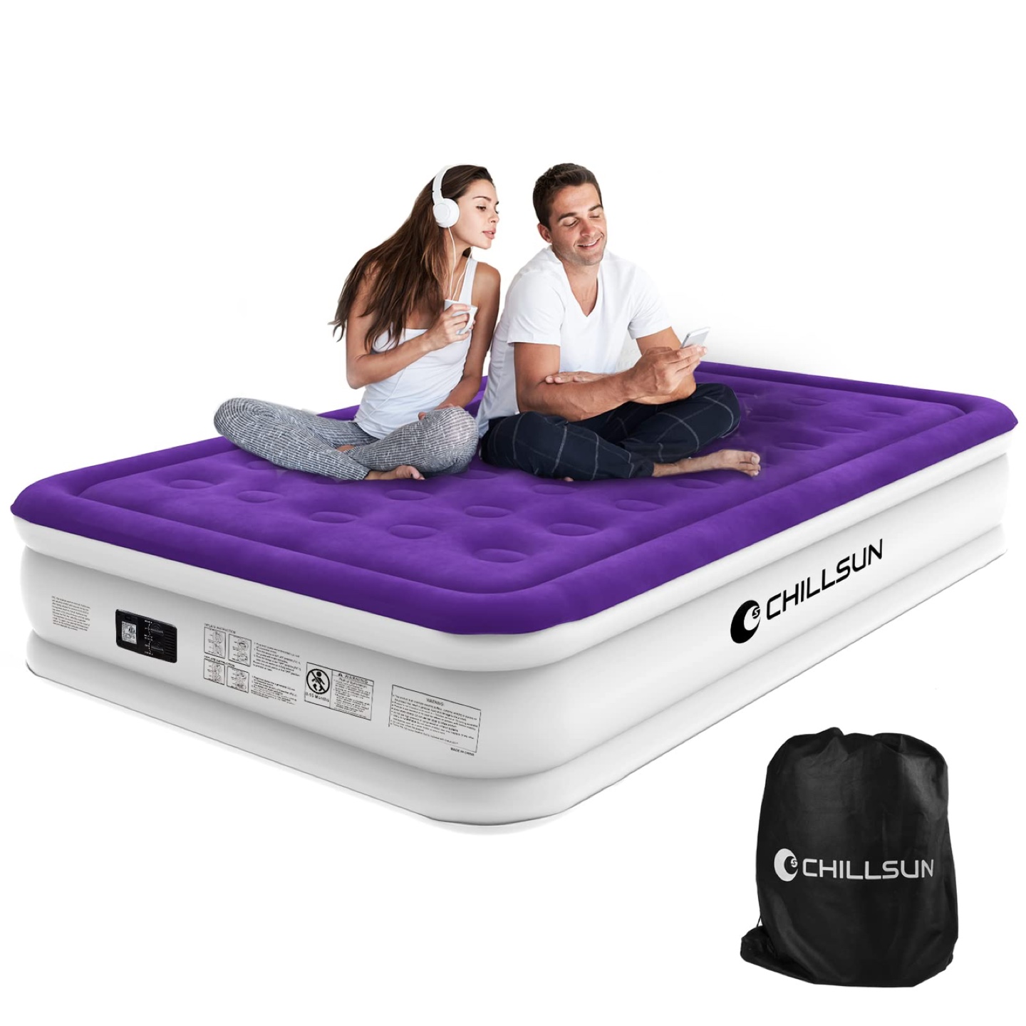 ChillSun Queen Air Mattress + Bed Sheet