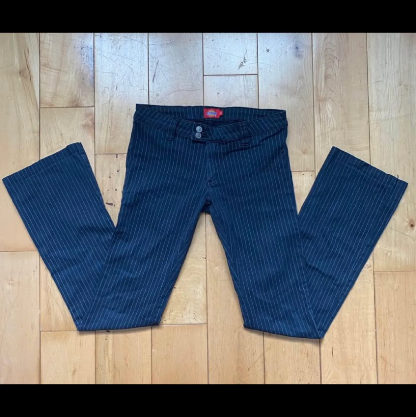 Dickies Low-Rise Pinstripe Flare Pants