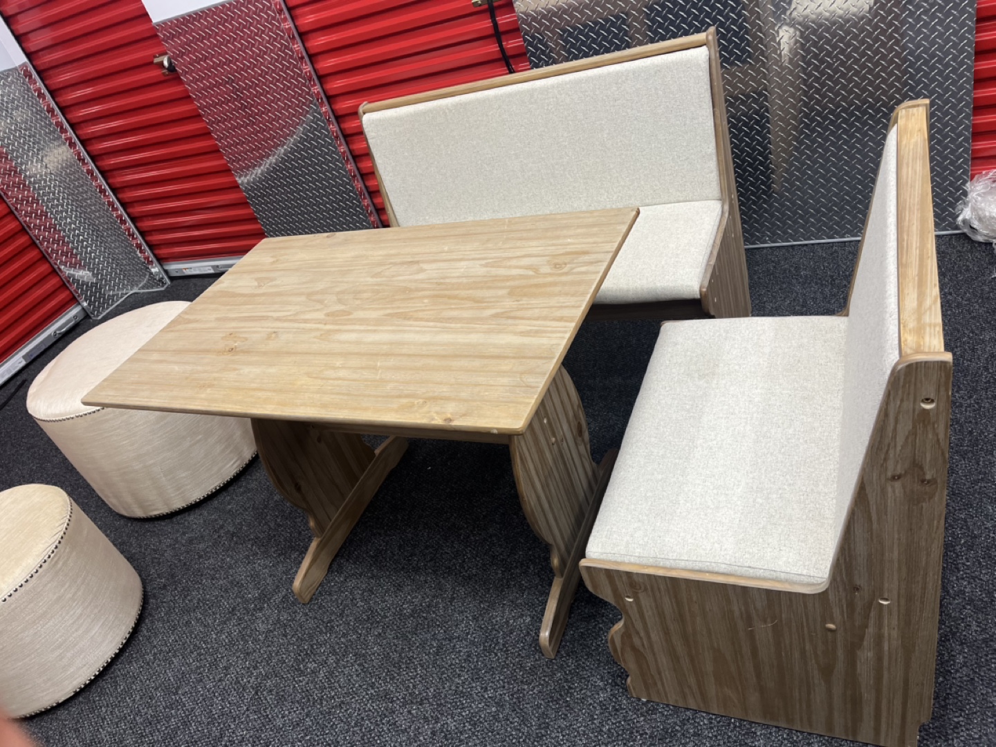 Wooden Table and Bench Set - photo 2