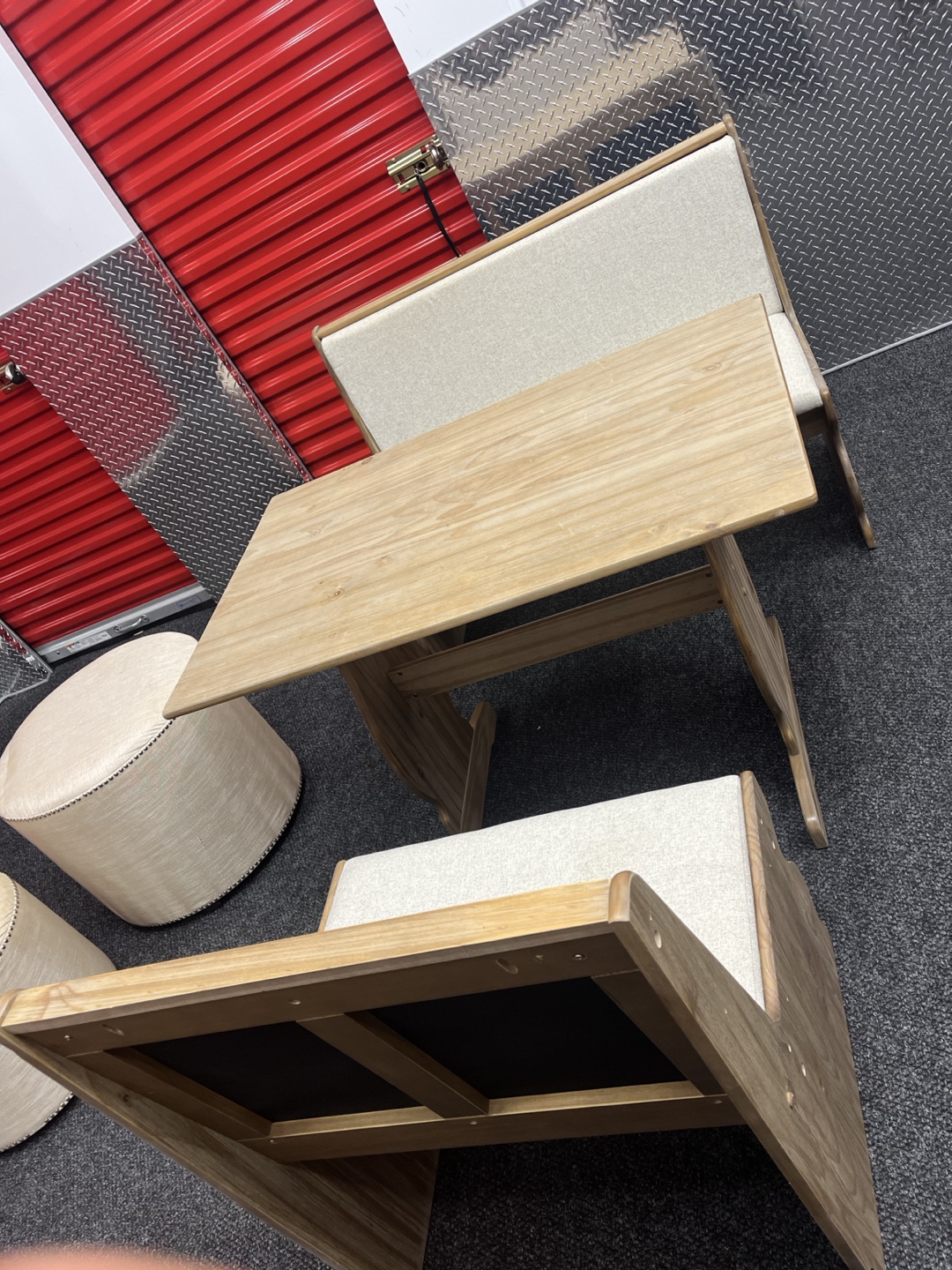 Wooden Table and Bench Set