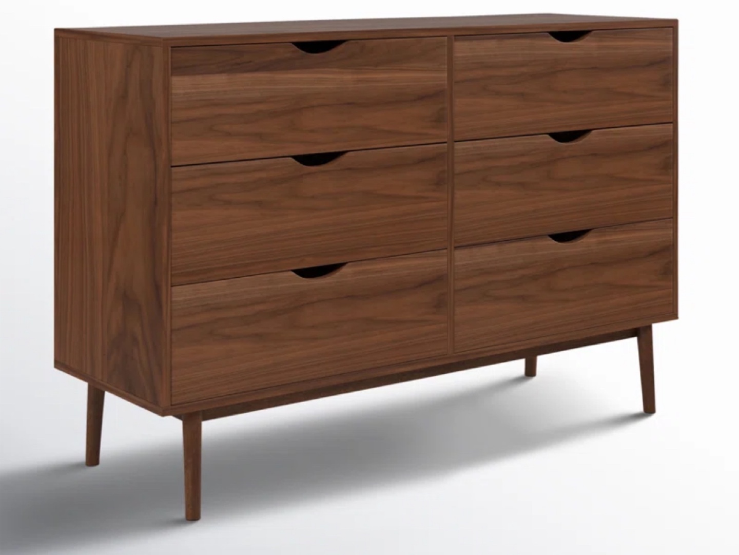 Mid-Century Modern 6 Drawer Dresser - photo 2