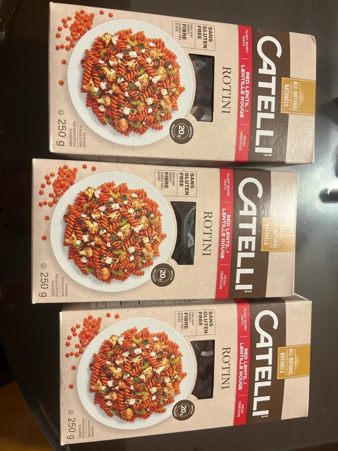 Catelli Red Lentil Rotini Pasta - 3 Packs thumbnail