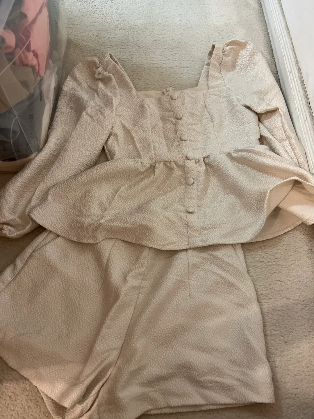 Cream coloured short set thumbnail