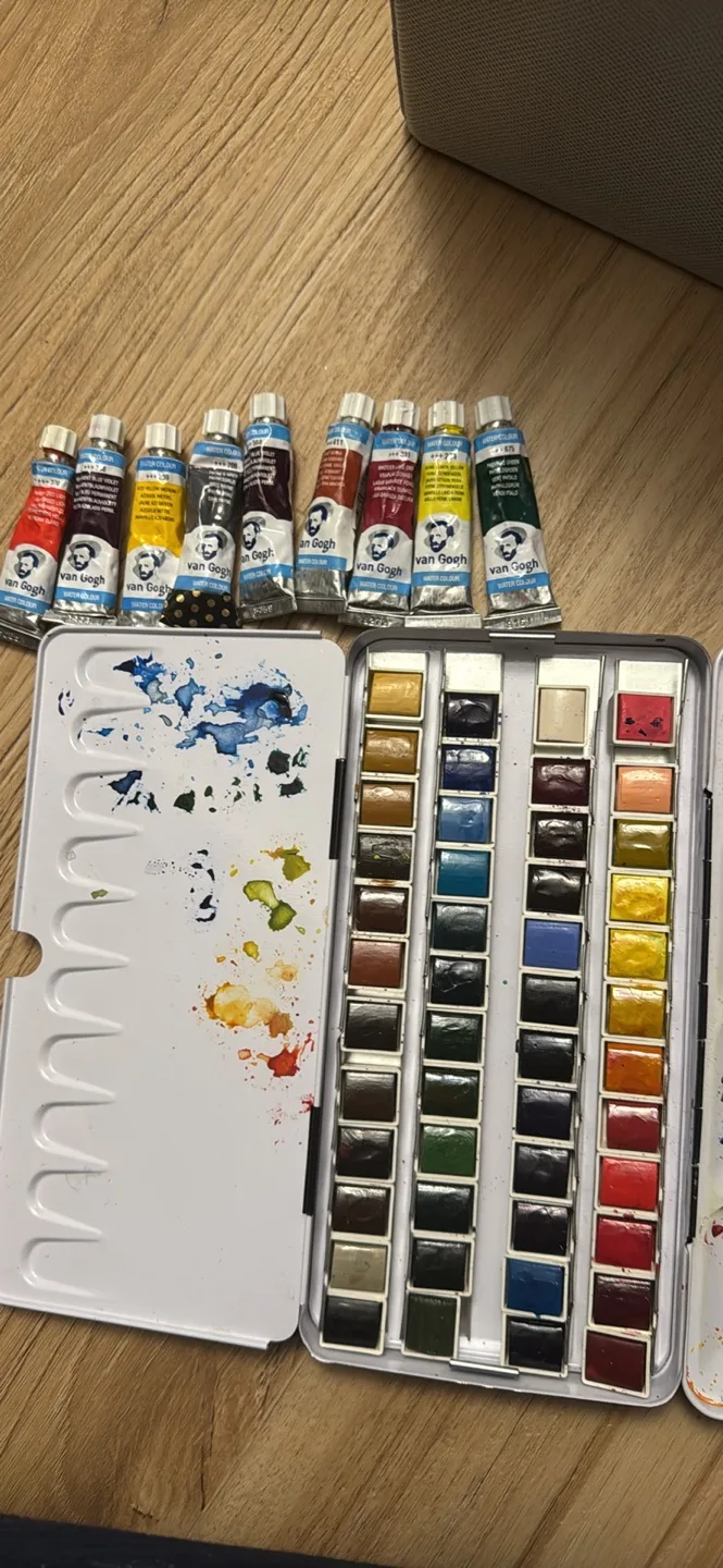 Van Gogh Watercolor Set（and some ink and water color paper ） image indicator(2)