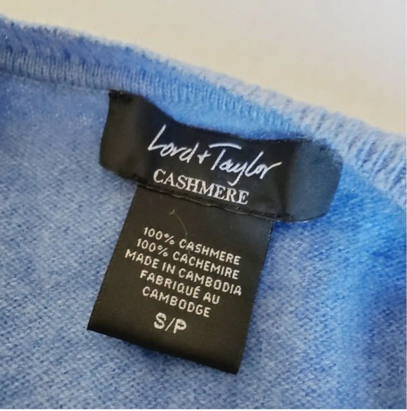 Lord & Taylor Cashmere V-Neck Sweater image indicator(4)