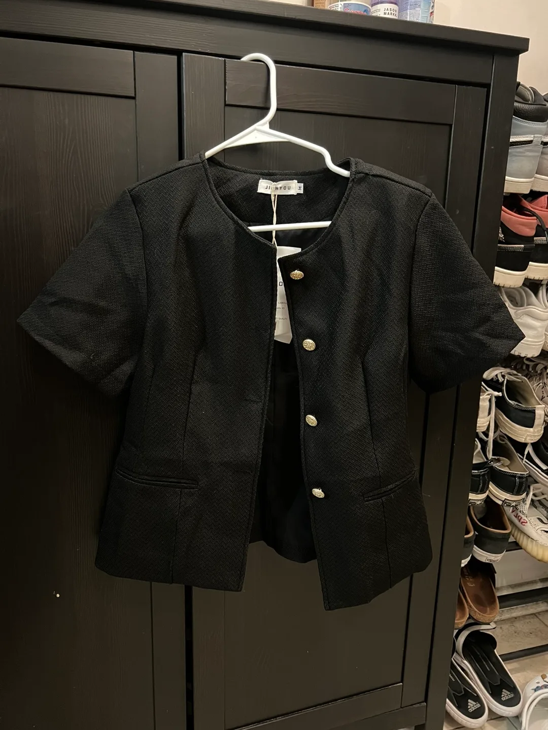 Black Short Sleeve Blazer thumbnail