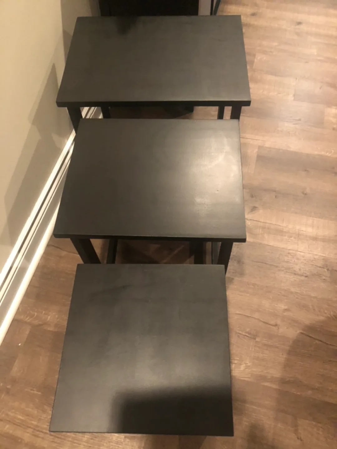 Set of 3 Black Nesting Tables image indicator(4)