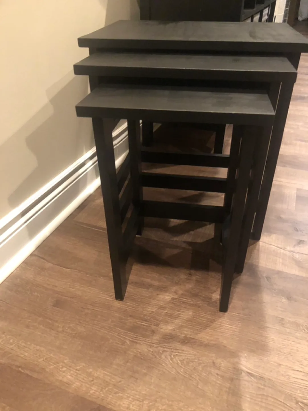 Set of 3 Black Nesting Tables image indicator(2)