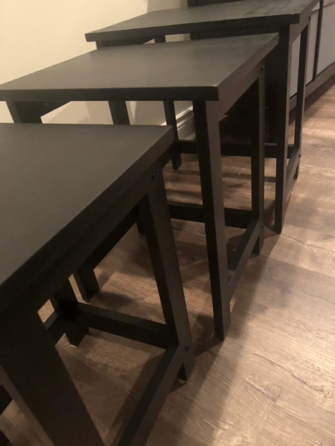 Set of 3 Black Nesting Tables image indicator(3)