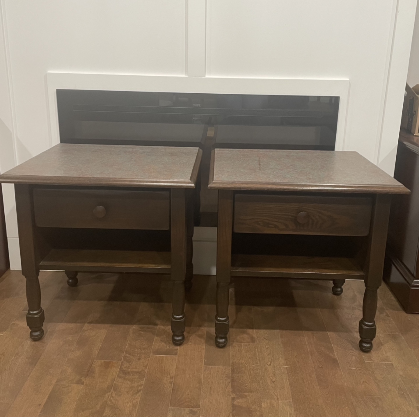 Pair of Wooden Nightstands
