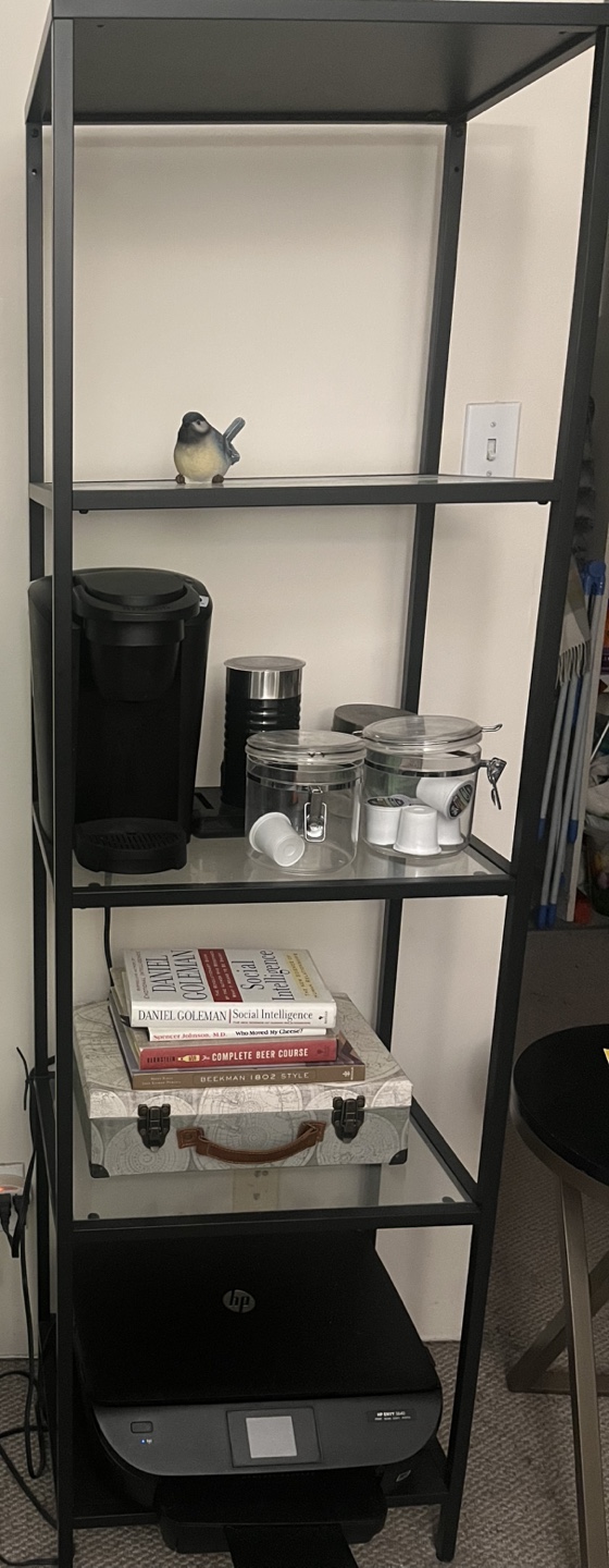 IKEA VITTSJÖ Shelf Unit Black Brown/Glass