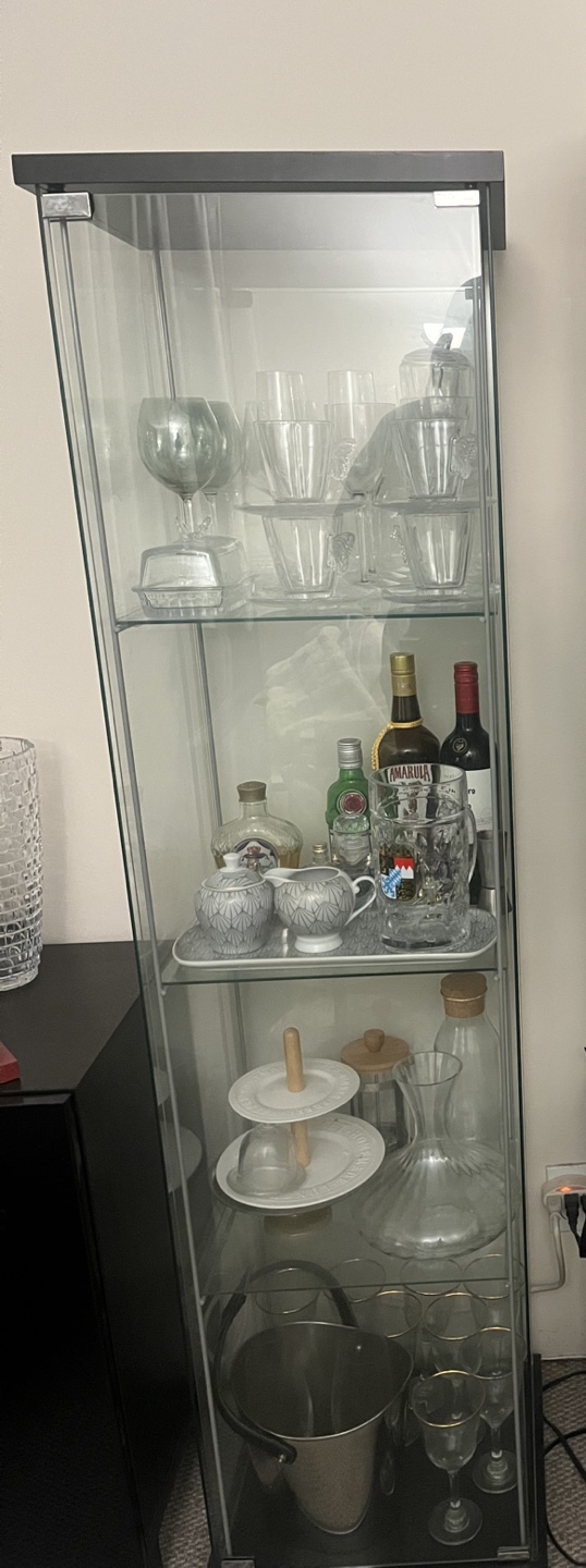 IKEA Detolf Glass Door Cupboard 43 x 163 cm