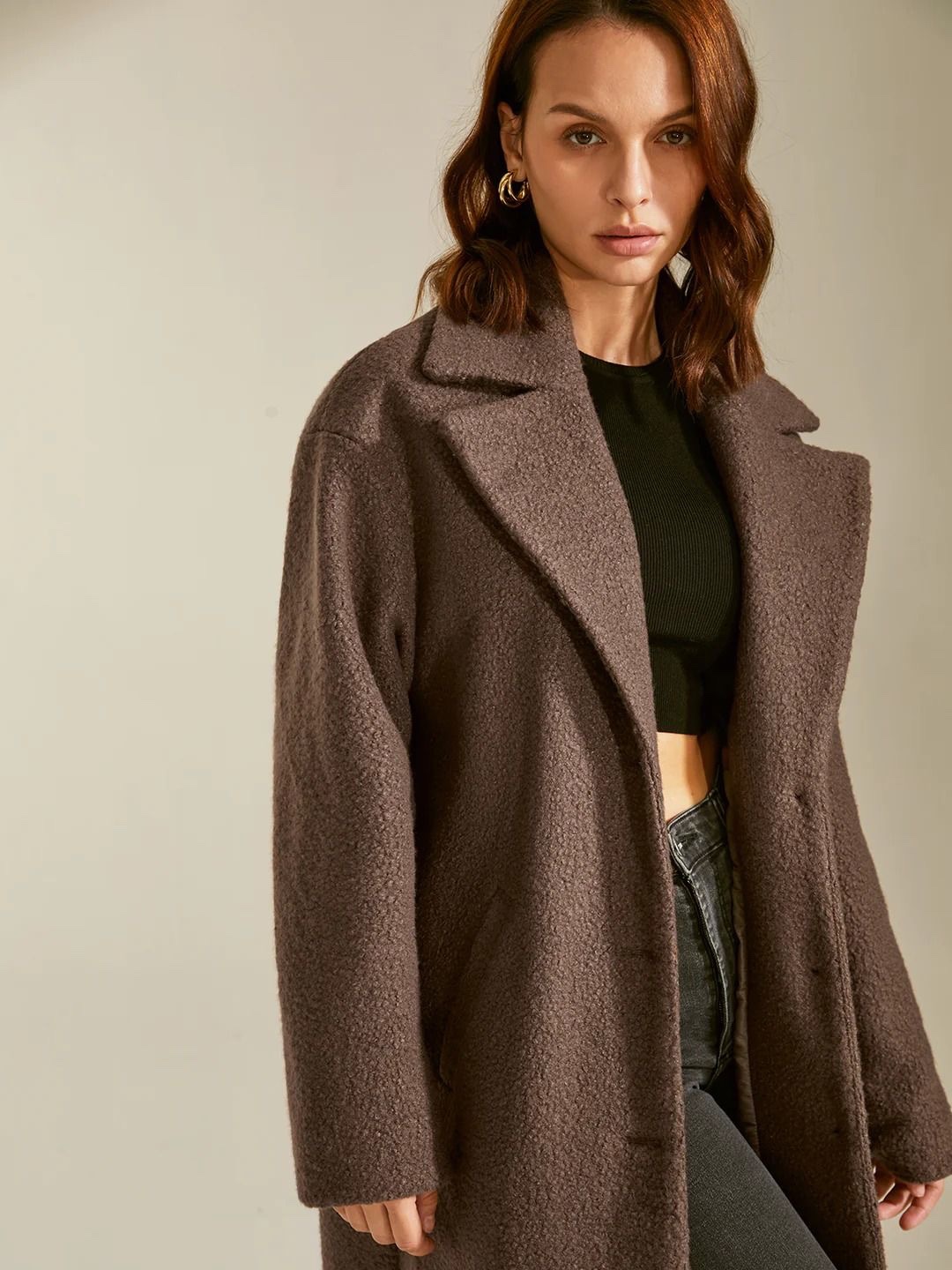 Commense Brown Oversized Coat #ThrifyPicks - photo 3