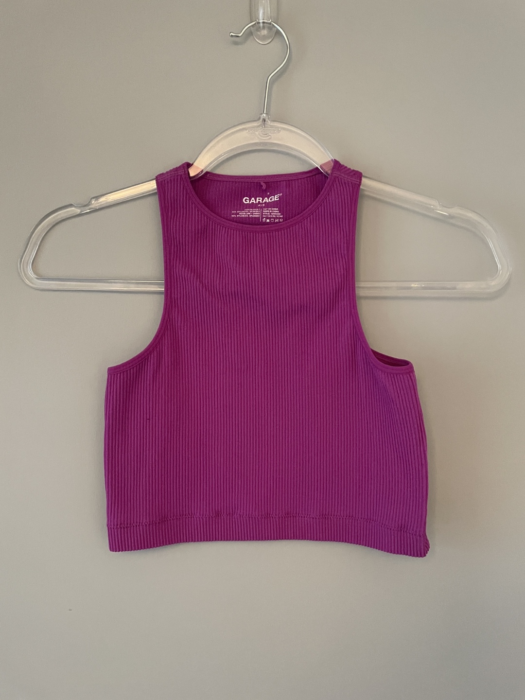 Garage Purple Ribbed Crop Top #ThriftyPicks