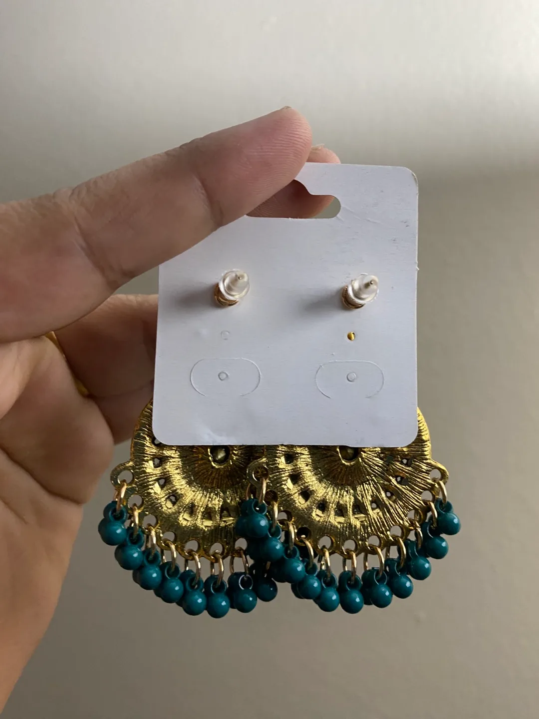 Gold Tone Dangle Earrings # Thriftypicks image indicator(2)