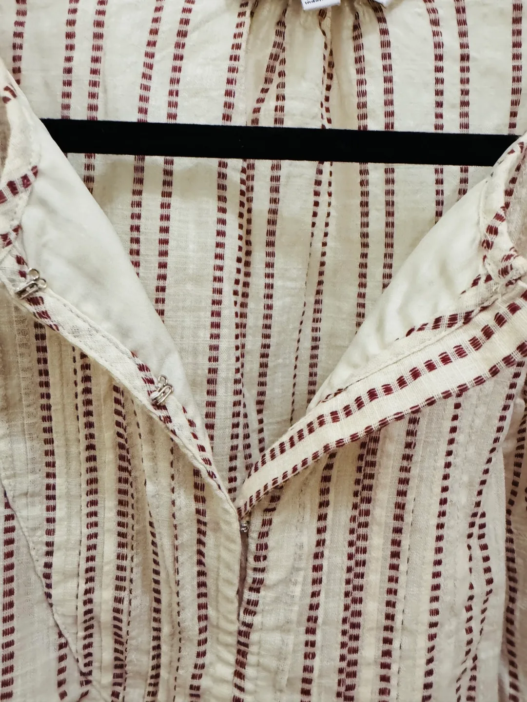 Ivory and brown  peasant blouse image indicator(3)