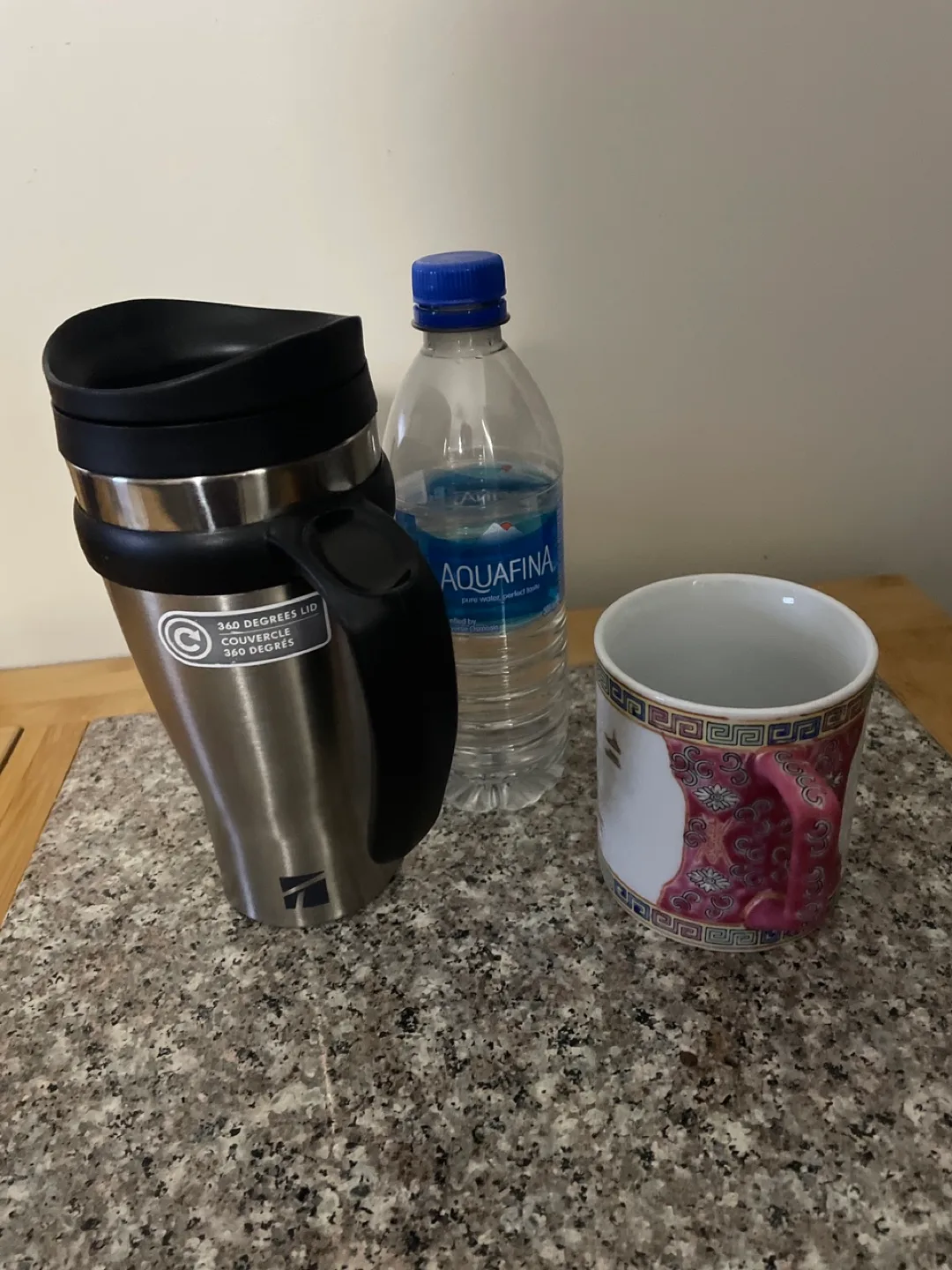 Stainless Steel Travel Mug with cup like new image indicator(3)