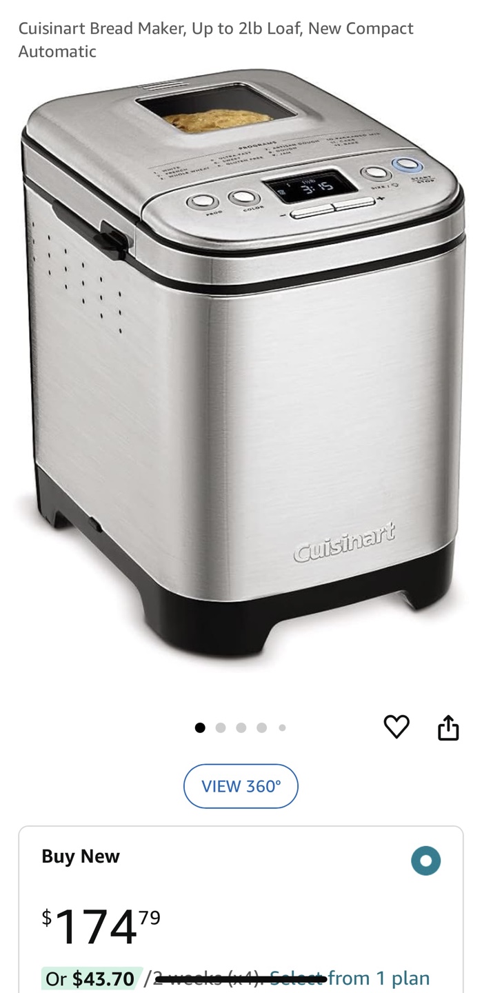 Barely Used Cuisinart Compact Automatic Bread Maker - photo 3
