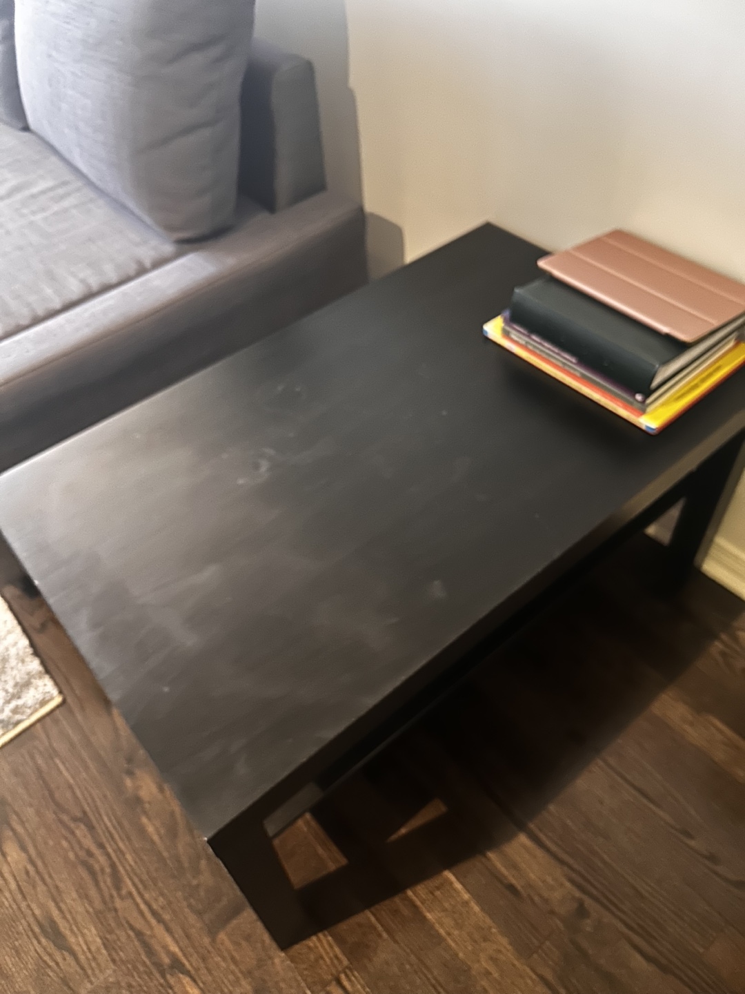 Black Side Table with Shelf - photo 3