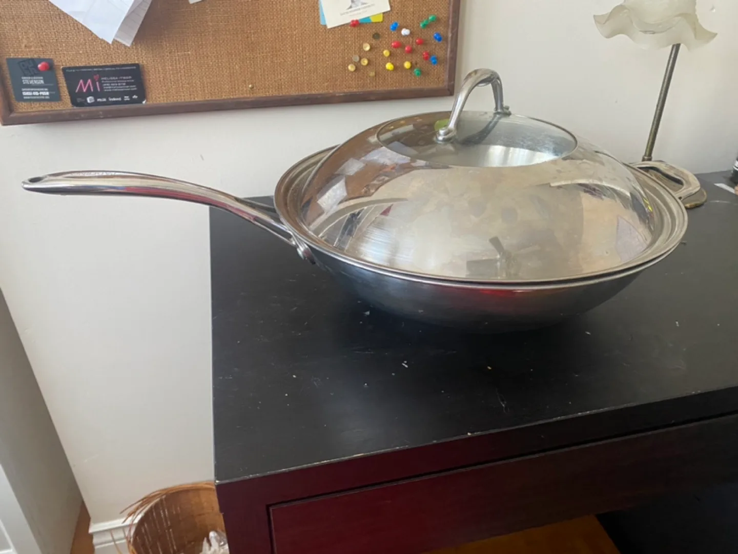 Paderno Stainless Steel Wok with Lid thumbnail