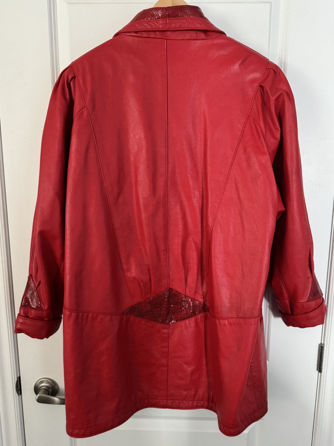 Vintage Red Leather Jacket - photo 2