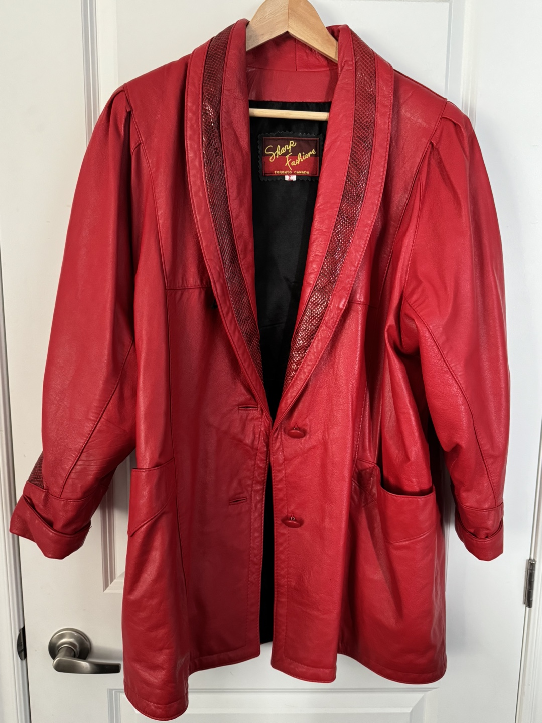 Vintage Red Leather Jacket