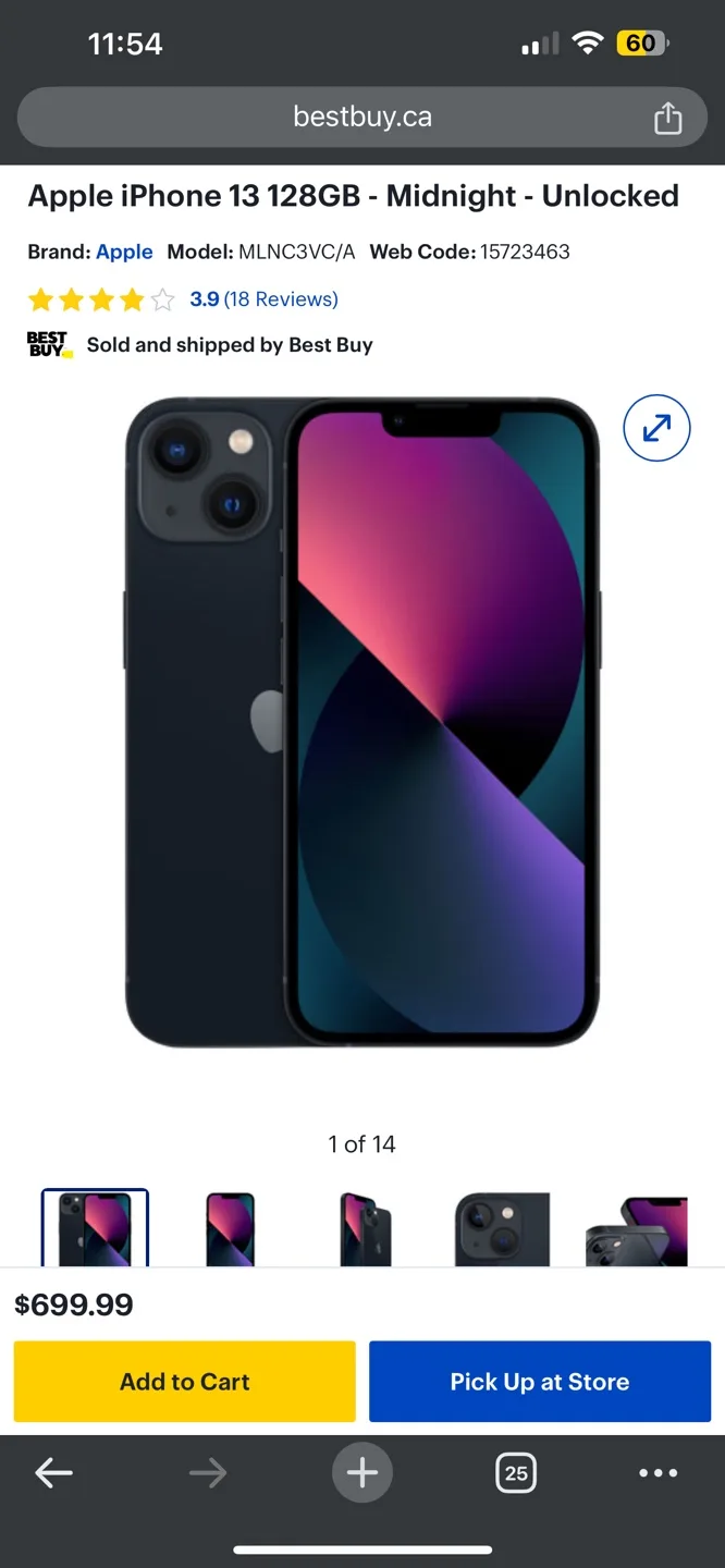 Apple iPhone 13 128GB Midnight Unlocked image indicator(3)