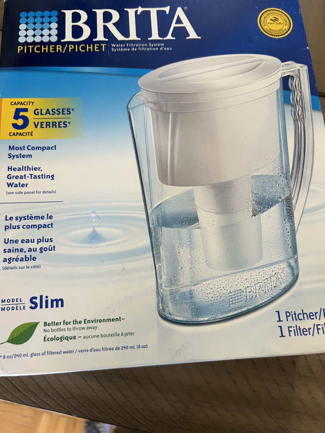 Brita Slim Water Filter Pitcher