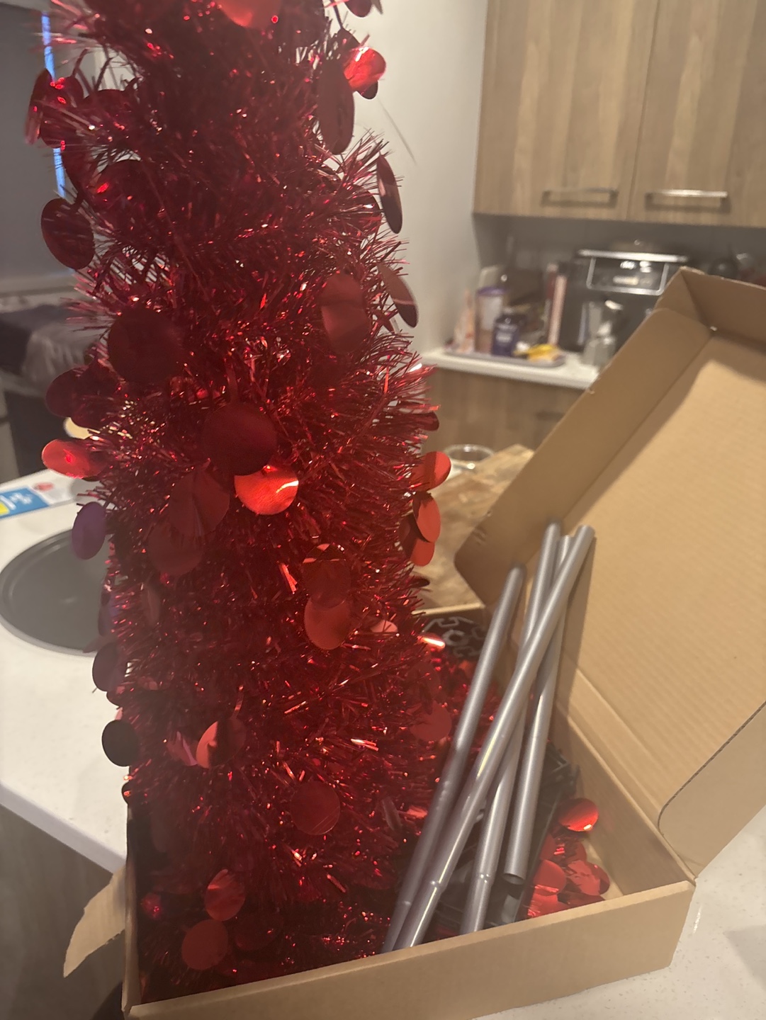 Assorted Christmas Decorations and wrapping paper