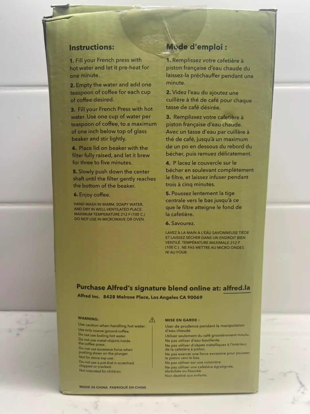 Alfred French Press Coffee Maker image indicator(2)