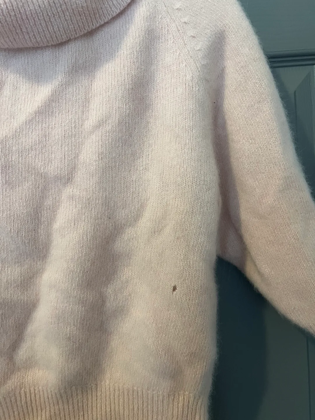 Baby Pink fluffy Turtle Neck Angora Blend Sweater Maggie Jana image indicator(2)