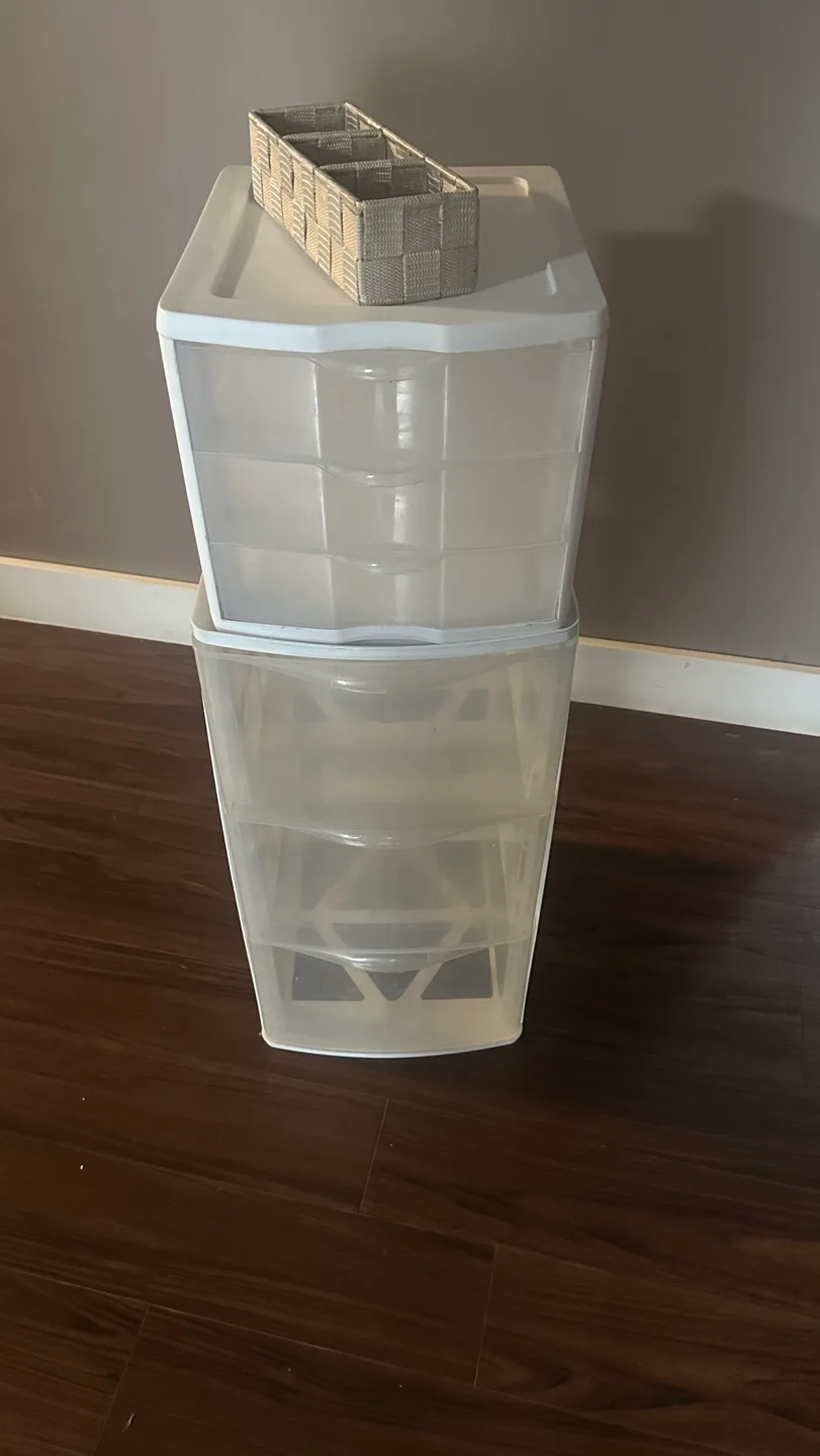 Stackable Clear Plastic Drawers