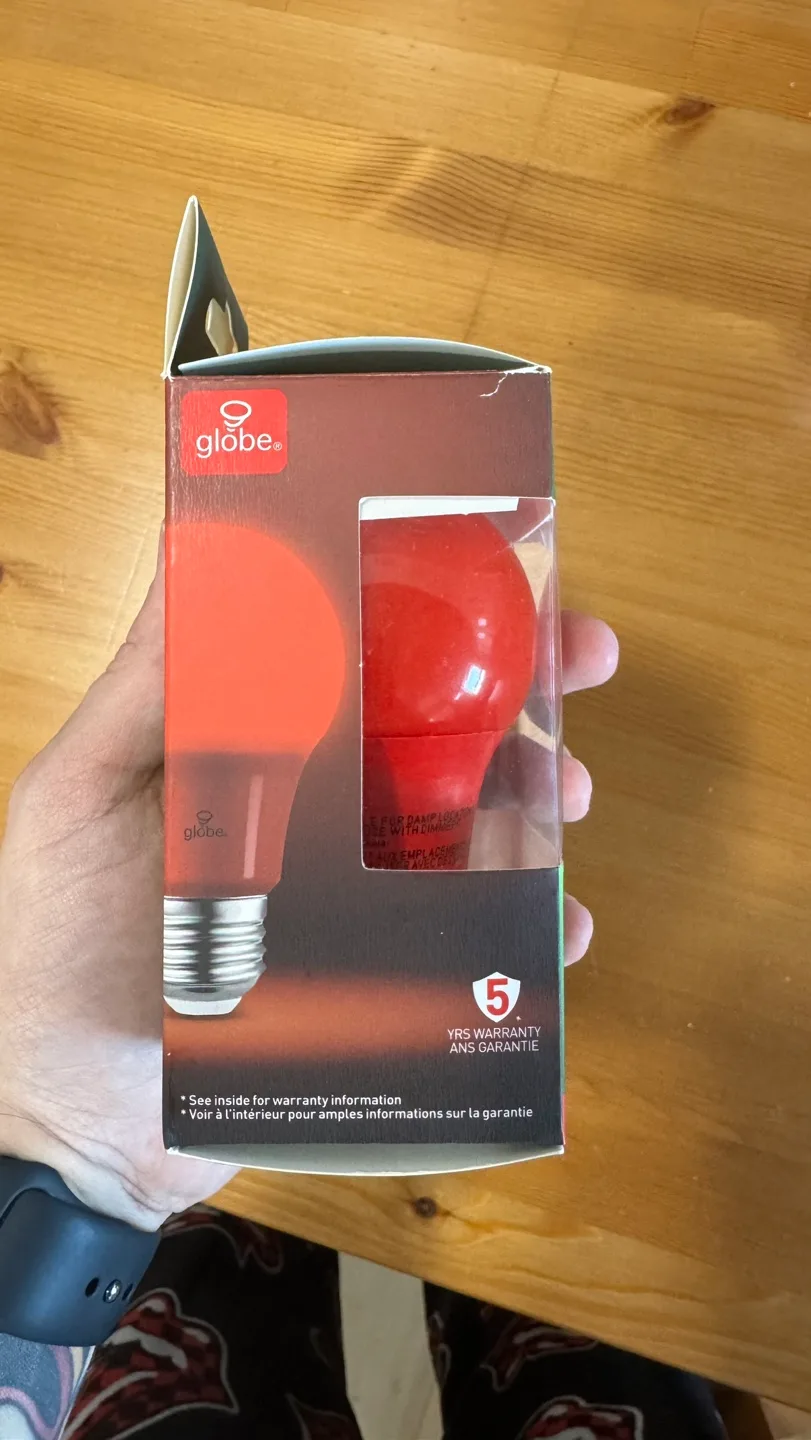 Globe Electric Red LED Light Bulb #freecycle image indicator(2)